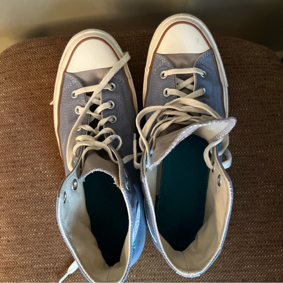 Women's CONVERSE All Star Chuck Taylor HI-TOP Blue Jean Denim Sneakers 12.5 - Picture 5 of 9